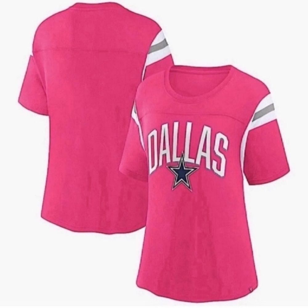 NWT Pink Dallas Cowboys Fanatics Branded Women's Earned Stripes T-Shirt